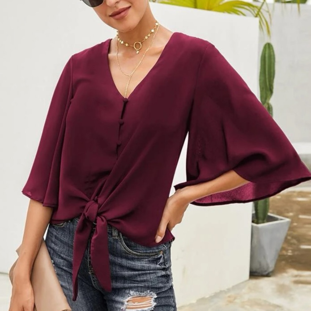 Maroon blouse